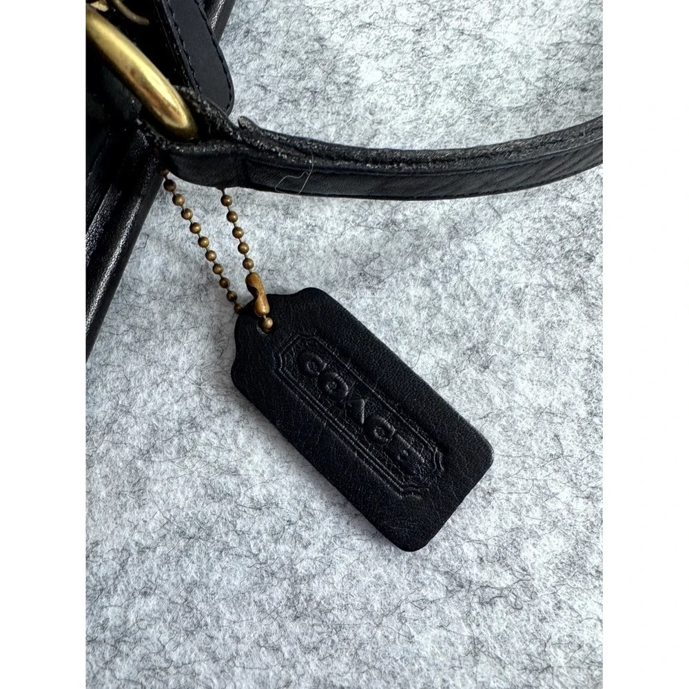 Vintage Coach 9973 Kit Bag Black Tanned‎ Leather Modern Camera Crossbody Purse
